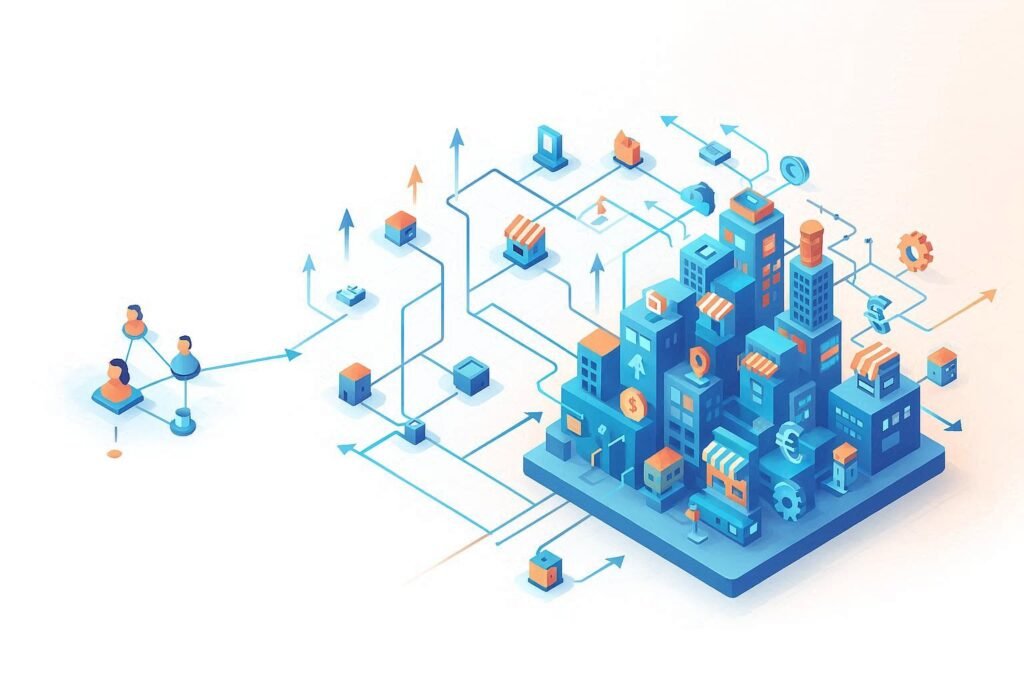 How Complex Markets Emerged After Adoption